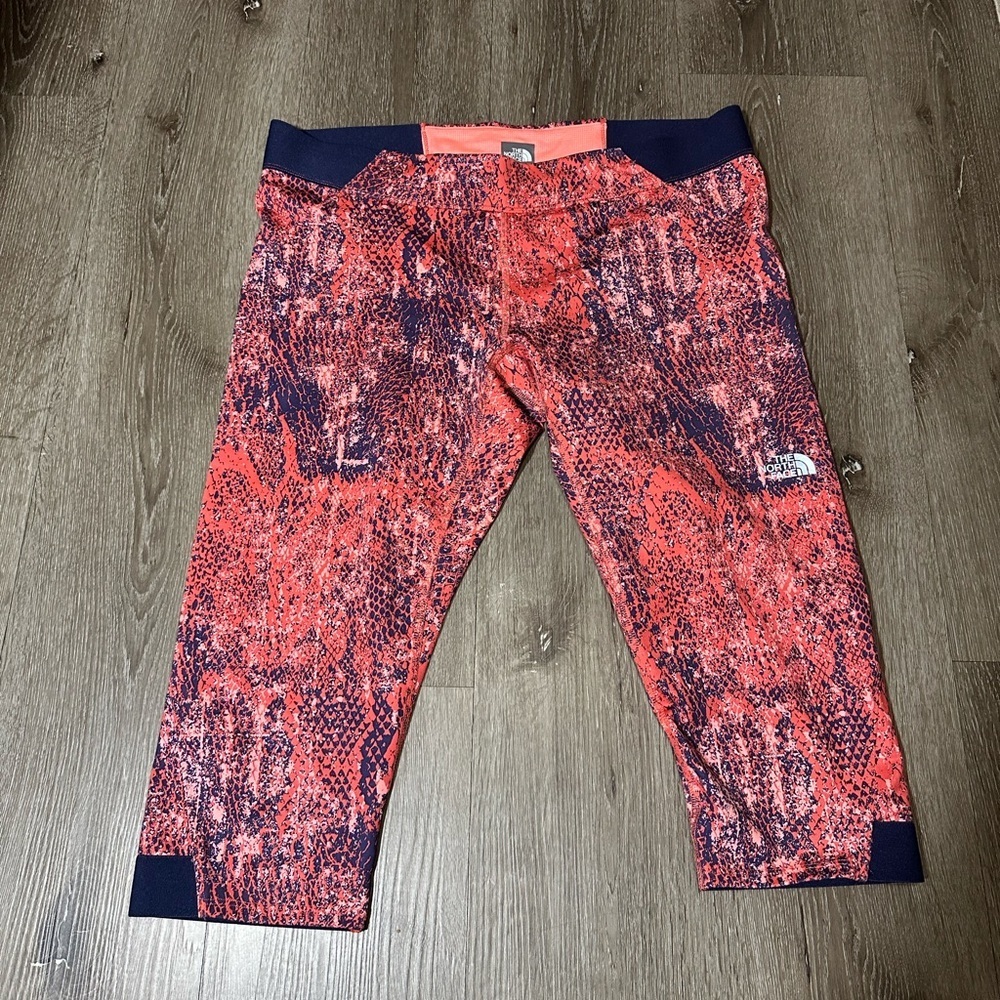 The North Face Red and Navy Patterned Leggings